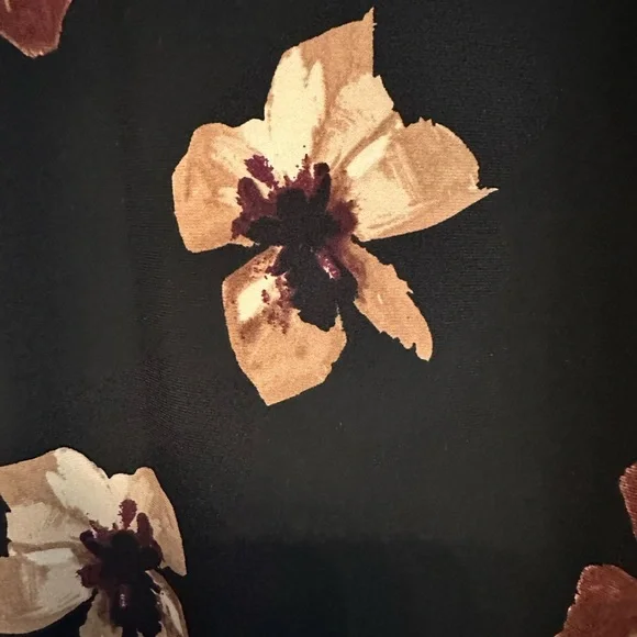 Tommy Hilfiger Black Dress with Floral Pattern Size 6 - Picture 2 of 6